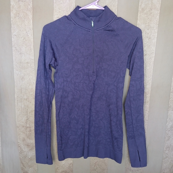 💎 Lululemon Women's Athletic Top REST LESS 1/2 Zip Women's Purple #0360 - Picture 2 of 11